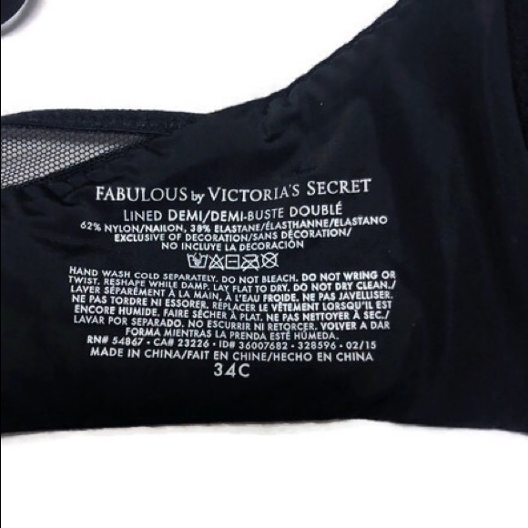 Fabulous by Victoria’s Secret 34C Black Bra - Picture 4 of 4